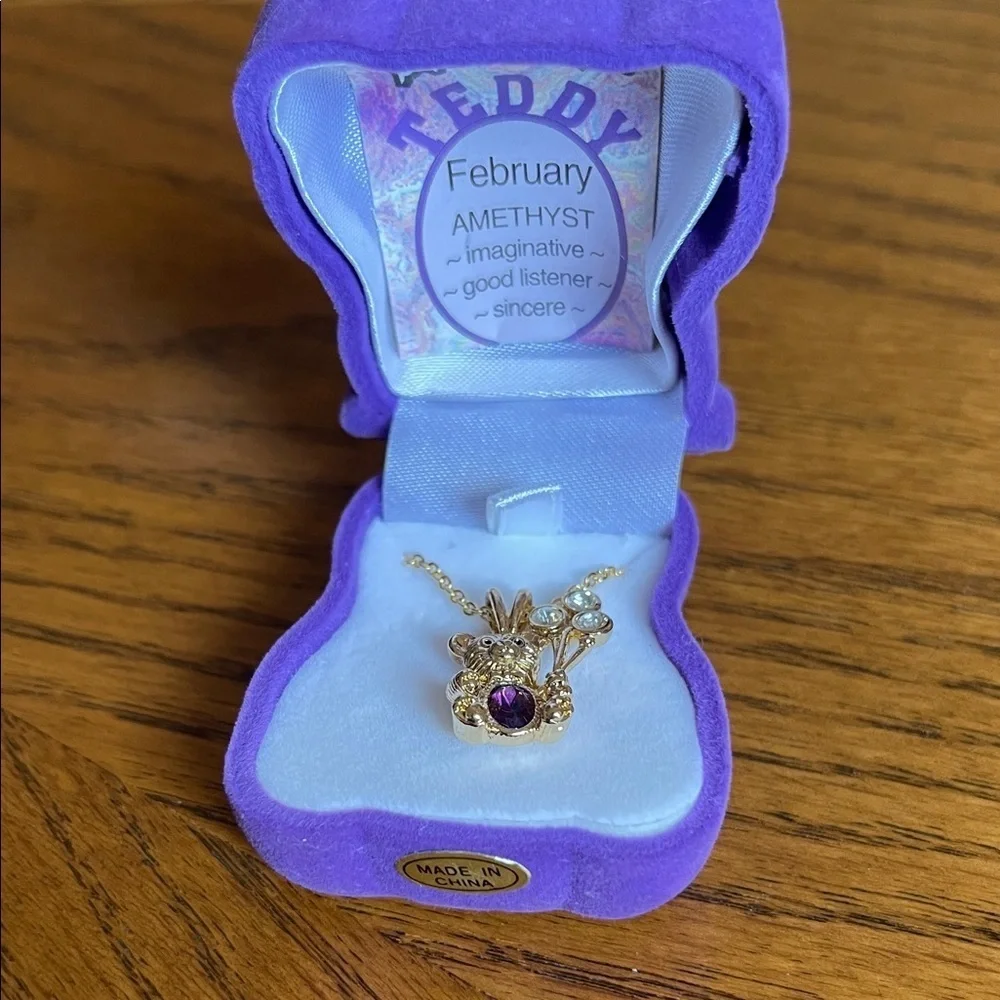Gold Amethyst Necklace - Picture 1 of 4